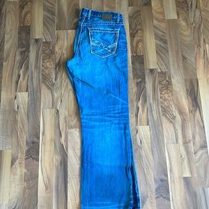 Mens buckle jeans bke brand.